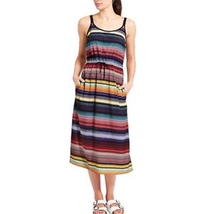 Athleta Havana Striped Dress WITH POCKETS Small